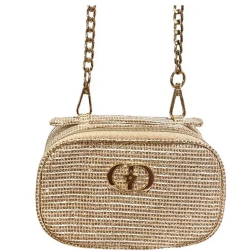 Dior Shimmering Gold Cosmetic pouch / Case 2025 limited edition.NWT